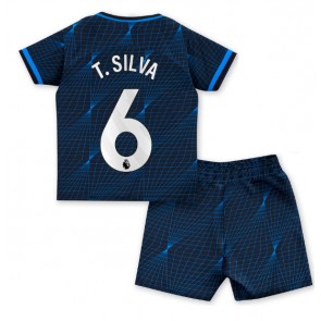 Chelsea Thiago Silva #6 Replica Away Stadium Kit for Kids 2023-24 Short Sleeve (+ pants)